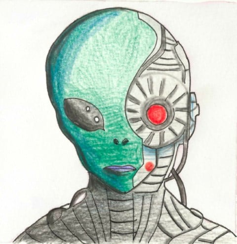 Cyborg Alien portrait